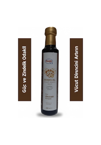 Findit Zerdecal Zencefil Kozalak Özleri, Sıvı Ekstrakt Karışımı, Doğal Bitkisel Destek 250ml