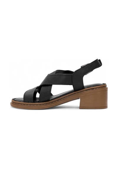 Mammamia D25ys-2560 Deri Comfort Kadın Sandalet Siyah