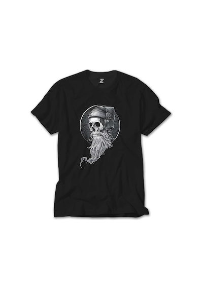 Skull Kuru Kafa Hippy Siyah Tişört Siyah
