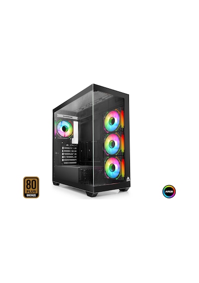 MOFAN MF2903B PC Gaming Kasa POLAR Seri 80 Plus 850W Power Supply 4x ARGB Fan Siyah