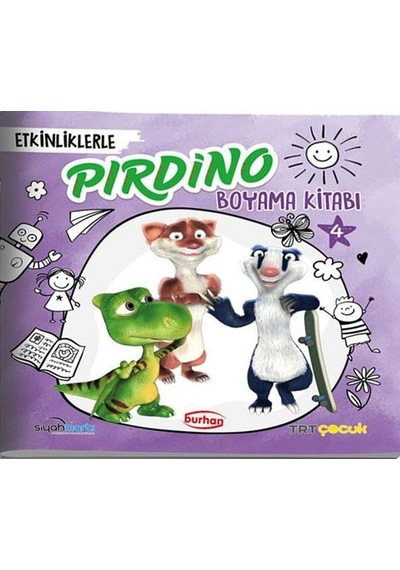 TRT Çocuk Etkinliklerle Pırdino Boyama Kitabı - 4- Burhan Yayıncılık