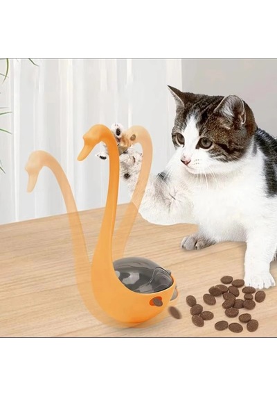 17.5 Cm Yeşil 1 Adet Kullanıma Uygun Kuğu Şeklinde Lazerli Kedi Oyuncağı