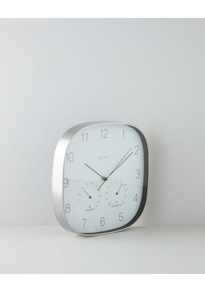 Nador Alüminyum Duvar Saati 29 Cm Silver