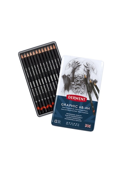 Derwent Graphic Dereceli Kalem 12Li Medium  Set