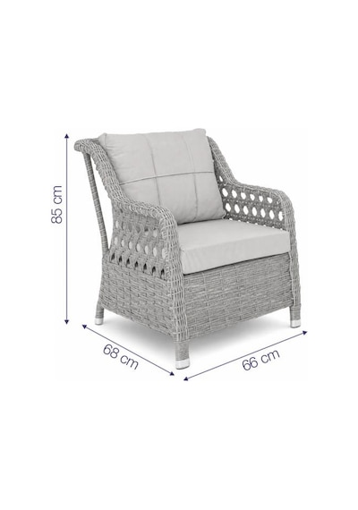Niron Grand 2'li Rattan Alüminyum Bahçe Oturma Takımı - Gri Kompakt Set Temperli Cam Masa Niron Grand 2'li Rattan Alüminyum Bahçe Oturma Takımı - Gri Kompakt Set Temperli Cam Masa