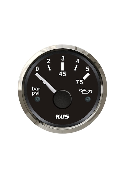 KUS Yağ Göstergesi 5 Bar Siyah 12/24V 52 MM