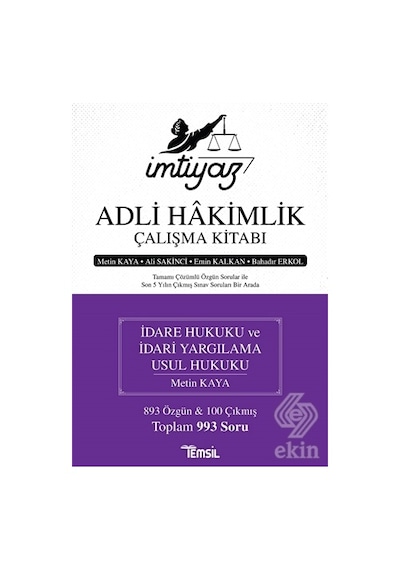 İmtiyaz Adli Hakimlik Çalışma Kitabı/Metin Kaya.Ali
