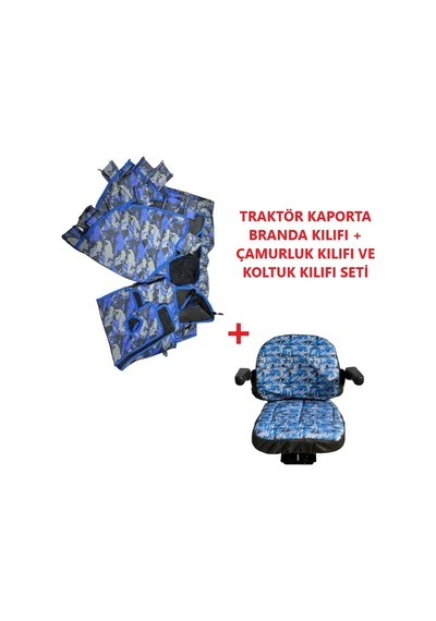 New Holland Tt 55 Kabinli Traktör Kılıfı Branda 2014-2023 Model Arası - Kaporta Ve Koltuk Kılıfı+çamurluk Kılıfı