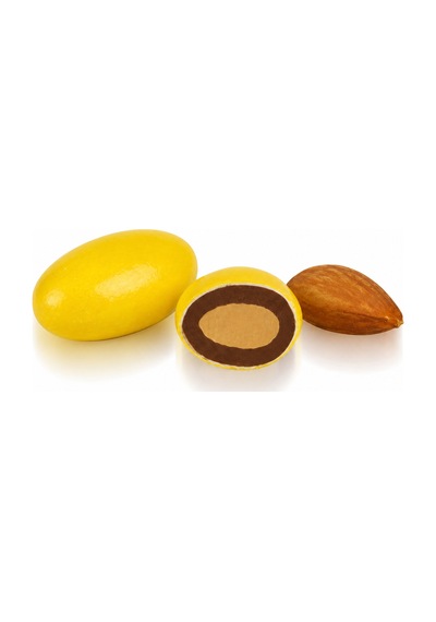 Ovalette Sarı Renkli Sütlü Çikolatalı Badem Draje 1 Kg