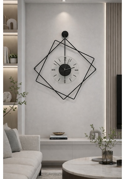 MetaQuartz Aksesuar İtalyano Ferrero Luxry Series Metal Duvar Saati, Modern Saat