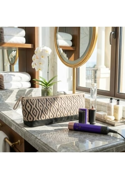 Orret Home Bohem Desen Saç Şekillendirici Organizer Çantası Isıya Dayanıklı Maşa Ve Düzleştirici Taşıma Kılıfı, Fermuarlı, Seyahat İçin Pratik Güzellik Aleti Çantası
