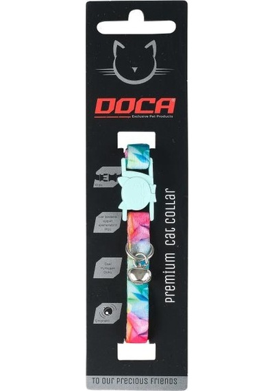 Doca Premium Rainbow Desenli Kedi Boyun Tasması