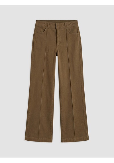 Lcw Jeans Yeşil Wideleg Kadın Jean Pantolon
