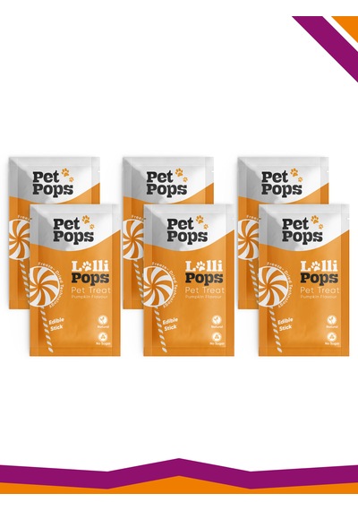 Lollipops Tavuk Ciğeri Bal Kabağı 6'lı Kedi Köpek Ödül Lolipopu