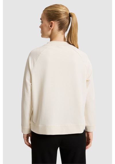 U.S. Polo Assn. Kadın Krem Bisiklet Yaka Basic Sweatshirt 50328980-vr071