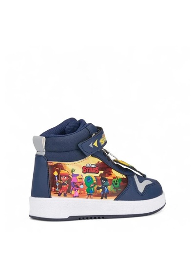 Nese Shoes Stars Baskılı Erkek Çocuk Spor Ayakkabısı, Sneaker Lacivert