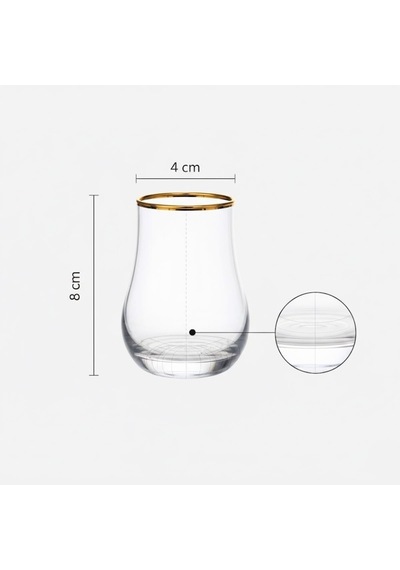 Lüks Kahve Yanı Su Bardağı - 6'lı Set - Kristal Kesim Cam Likör Bardağı - Ayaklı Şık Sunum Bardağı - Kahve Yanı İkramlığı 60 Ml Çok Renkli