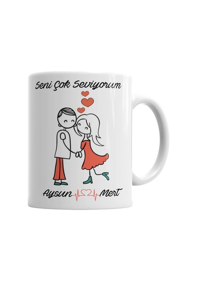 Seni Çok Seviyorum Kupa Bardak Porselen Karışık