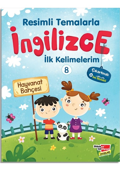 Resimli Temalarla Ingilizce Ilk Kelimelerim 8 - Hayvanat Bahçesi (498007455)
