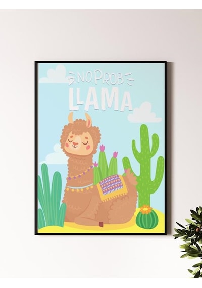 No Problama Lama Tasarımlı 24*33 cm 350 gr. Kuşe Kağıt Poster