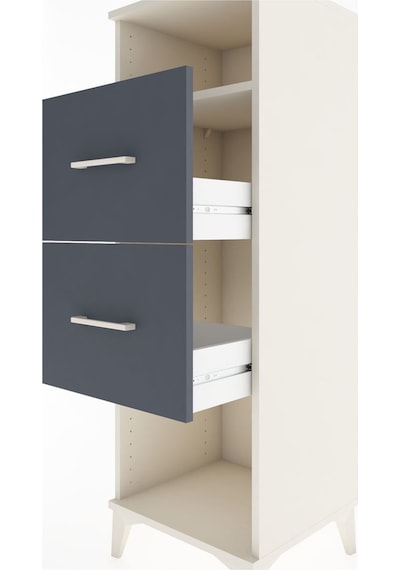 Hyperion Dolap Tek Raflı 2 Çekmeceli 44x44x134 Aytaşı-antrasit Aytaşı