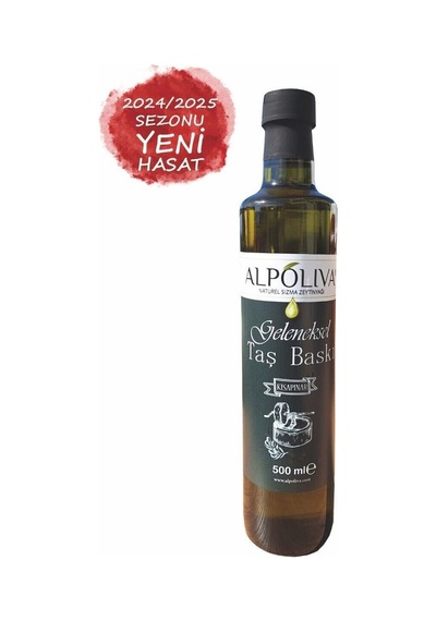 Geleneksel Taş Baskı Zeytinyağı 500 Ml Kısapınar Bahçemizden Alpoliva