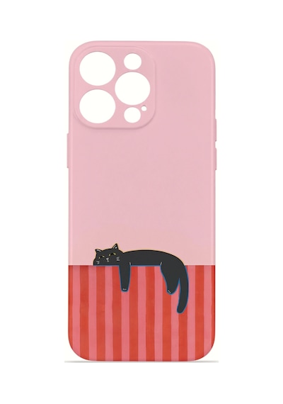 Apple iPhone Uyumlu 12 Pro Max Vorian İnce Kamera Korumalı Mika Kılıf Lazy Cat Sunset Lazy Cat Sunset Mika
