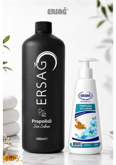 Ersağ  Aparatlı Sıvı El Sabunu Seti 1 L + 250 ML