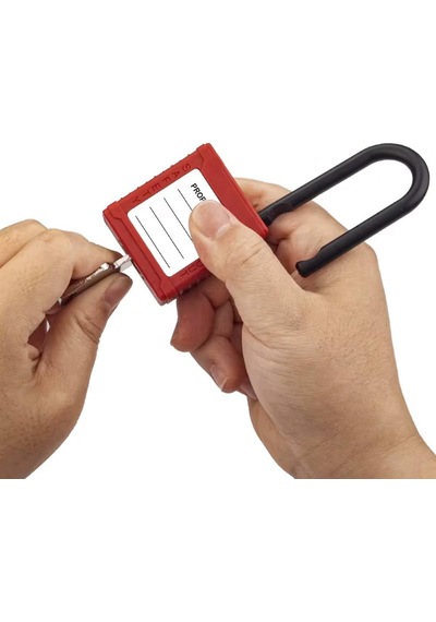 Safelock Bd-g11 İzole Emniyet Güvenlik Asma Kilit 38mm - Kırmızı