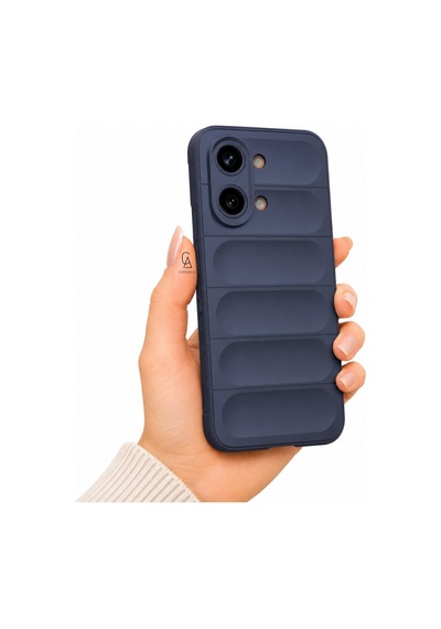 Xiaomi Poco X8 Pro Max Uyumlu Kılıf Esnek Tpu Oyuklu Arka Yüzey Tasarımlı Silikon Kapak Lacivert