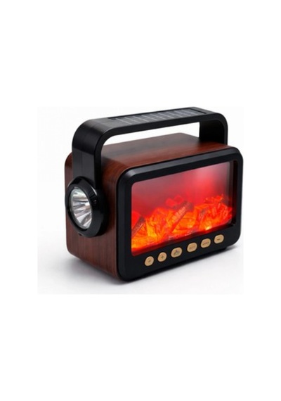 Led Alev Efektli Bluetooth Hoparlör Fm Radyo, Usb Ve Tf Kart Destekli
