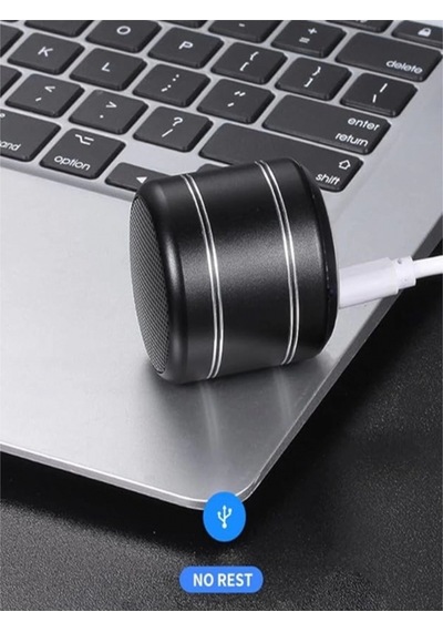 Mini Alüminyum Tws Kablosuz Bluetooth Hoparlör Yuvarlak Metal Tasarım, Yüksek Bas Ve Taşınabilir Ö
