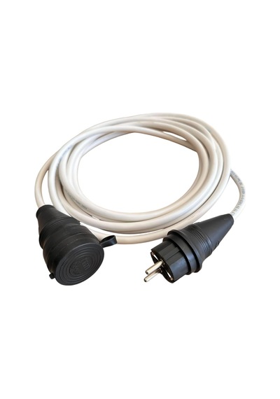Evden Elektrikli Araba Şarj Uzatma Kablosu Topraklı%100 Bakır 3x2.5mm Beyaz, 2 Metre