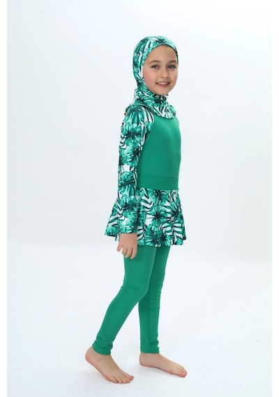 My Kids Wear Üç Parça Kız Çocuk Haşema, Tesettür, Etekli, Kapalı Mayo Kırmızı - Beyaz My Kids Wear Üç Parça Kız Çocuk Haşema, Tesettür, Etekli, Kapalı Mayo Kırmızı - Beyaz
