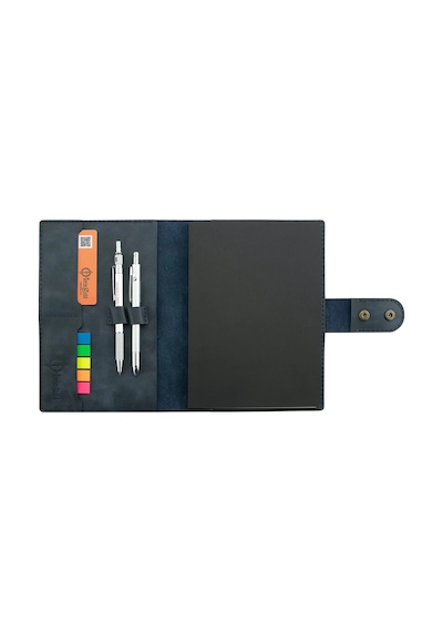 A5 Defter Ve Ajanda Kılıfı - %100 Rainbow Deri - Ko10001 - Lacivert Lacivert