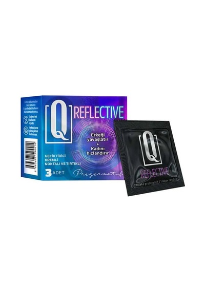 Q Reflectıve Prezervatif Özel Kremli 3'lü Paket - Lq1504