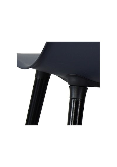 Vilinze Eames Siyah Ahşap Ayak Plastik Füme Sandalye Eames-beyaz Füme - Siyah