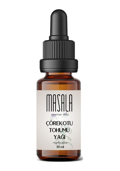 Masala Çörekotu Çekirdeği Yağı 50 ML Soğuk Pres (Black Cumin Seed Carrier Oil)