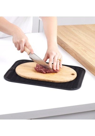 Bulaşıklık Mutfak Tezgahı Çok Amaçlı Mat Bulaşık Matı Kurutma Matı Antrasit 36 Cm X 28 Cm Belirtilme Diğer
