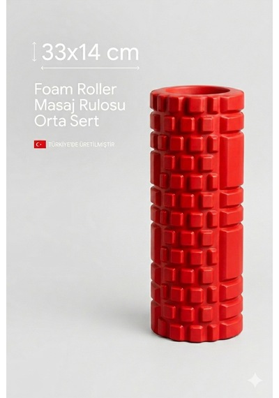 Sunyoga Foam Roller Masaj Rulosu Orta Sert Spor Sonrası Kas Gevşetici Yoga Pilates Fitness Masaj Köpüğü