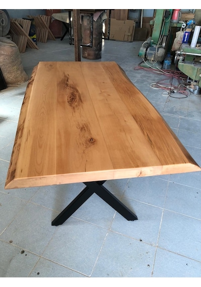 Bintaşmobilya Kayın Ağacı Kütük Masa-150X90.Cm