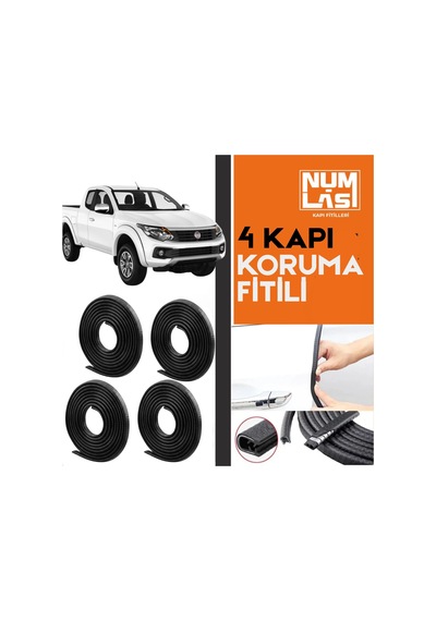 Fiat Fullback 4 Kapı Koruma Fitili Siyah Renk Numlas-a Kalite-nm2153