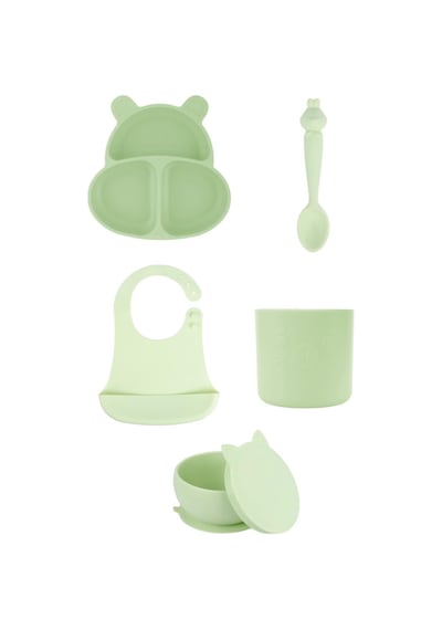 Pandish Huppo Beslenme Seti 5'li - Yeşil P7D99004424N1