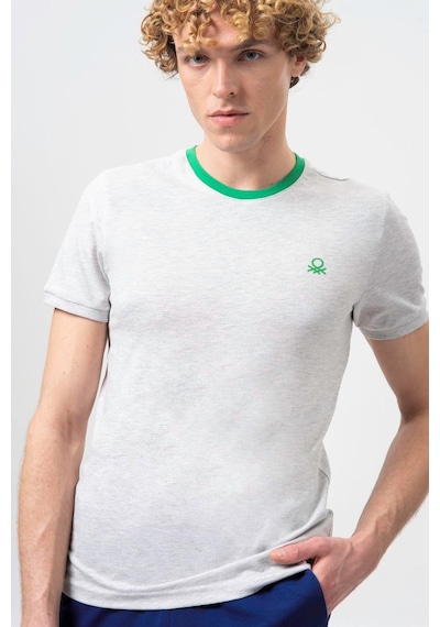 Benetton Bnt-m20461-23y Erkek T-shirt BNT-M20461-R0593 Gri Melanj