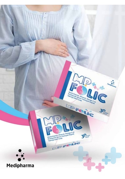 Mp Folic Multivitamin Mineral, Omega-3 Ve Probiyotik içeren Takviye Edici Gıda 30 Tablet