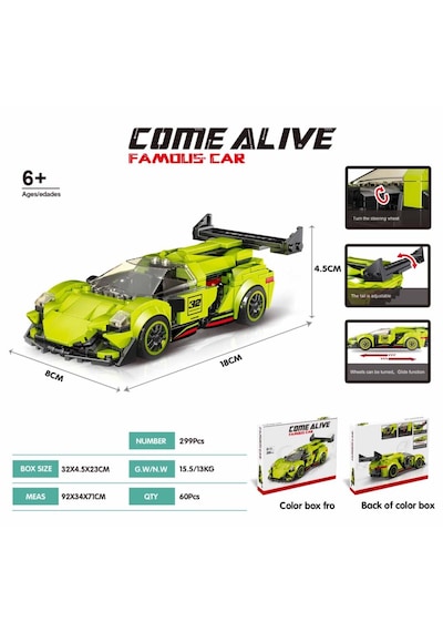Teknik Lamborghini Huracán Gt3 Yapı Oyuncak Araba Yapı Oyuncak Araba Yapı Blok Lambo Oyuncak Araba