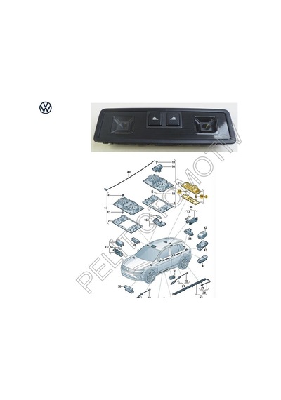 Tiguan Arka Tavan Lambası Led 5g0947291k 82v 2016 - 2024