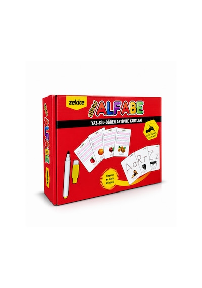 Eğitici Alfabe Yaz-sil Öğren Aktivite Kartları