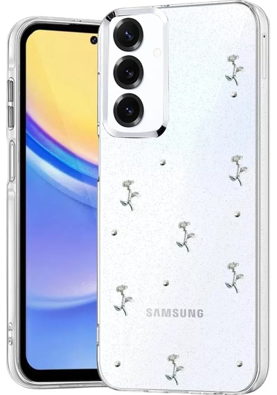 Newface Samsung Galaxy S25 Plus Fiyonk Desenli Kapak - Desen 4 Beyaz