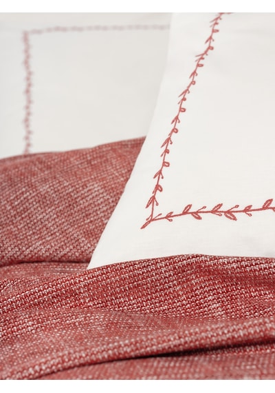Cotton Box Embrova Şönil Çift Kişilik Yatak Örtüsü/pike Takımı Loom Bordo Bordo
